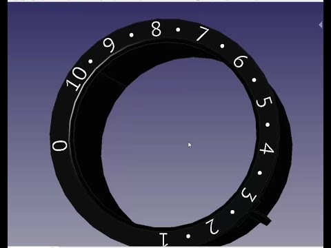 Видео: FreeCad Цифры по кругу