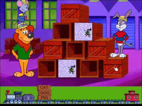 Видео: Чтение от Reader Rabbit 1: Игра-сопоставление, Уровень 1