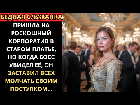Видео: БЕДНАЯ СЛУЖАНКА пришла на ВЕЧЕРИНКУ КОМПАНИИ в СТАРОМ ПЛАТЬЕ, но БОСС ЗАСТАВИЛ ВСЕХ МОЛЧАТЬ.