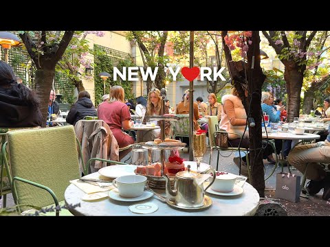 Видео: [4K]🇺🇸Оживленная весенняя атмосфера в Сохо🌷🌸, Нью-Йорк🗽🚕 Послеобеденное чаепитие в Ladurée🫖🍰 2024 г.