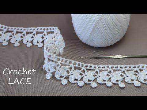 Видео: КРУЖЕВО простое вязание крючком МАСТЕР-КЛАСС для начинающих КАЙМА  Easy to Crochet Tape Lace pattern