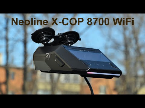 Видео: Новый Neoline X-COP 8700 WiFi. Работа радар-детектора в режиме "Трасса".