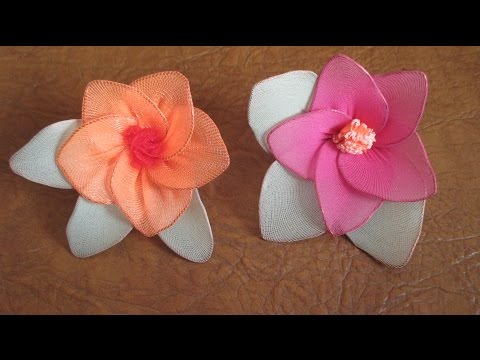 Видео: Цветы из капрона. Flowers of nylon