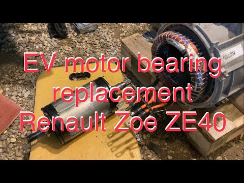 Видео: Ремонт электродвигателя - Renault Zoe ZE40 R90 - снятие и замена шумных подшипников двигателя - э...