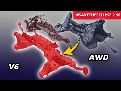 Видео: Установка переднего AWD подрамника под V6 6a13TT Mitsubishi Eclipse 3G и 2G  #SaveTheEclipse 2.10