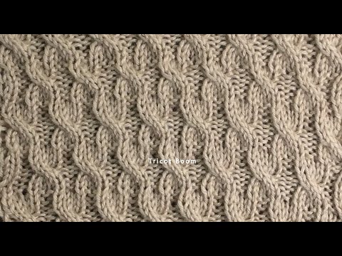 Видео: Узор "Зыбучие пески" / Вязание спицами.