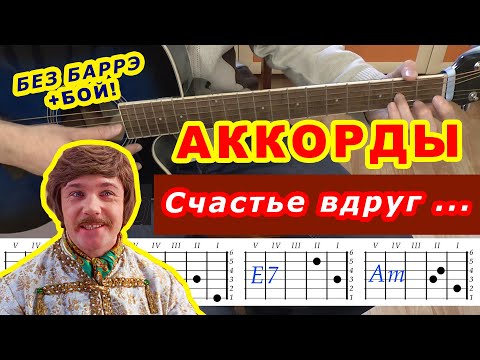 Видео: СЧАСТЬЕ ВДРУГ Аккорды ВДРУГ КАК В СКАЗКЕ 🎸 Разбор песни Разговор со счастьем на гитаре Гитарный Бой