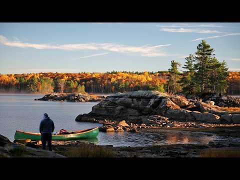 Видео: Одиночный поход на каноэ осенью