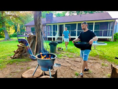 Видео: СОЛЯНКА в казане, ГВОЗДИ в ногах, БЛОГЕР в гостях — выходные в США
