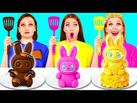 Видео: Бедная vs Богатая vs Ультра Богатая еда Челлендж | Потрясающие Кухонные Лайфхаки PaRaRa Challenge