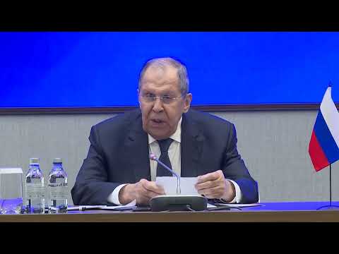 Видео: Совместная пресс-конференция С.В.Лаврова, А.Аль-Яхьи и Дж.Аль-Будейви, Сочи, 11 сентября 2025 года