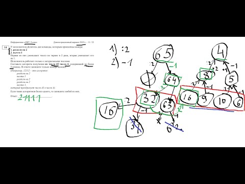 Видео: ОГЭ Информатика 2020 задание 5. У исполнителя две команды... Универсальный способ
