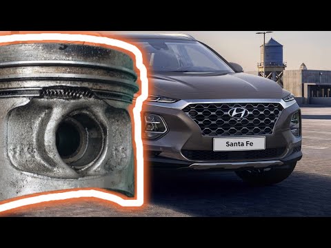 Видео: Hyundai Santa Fe 2.0 T-GDi 2019г.в третий поршень