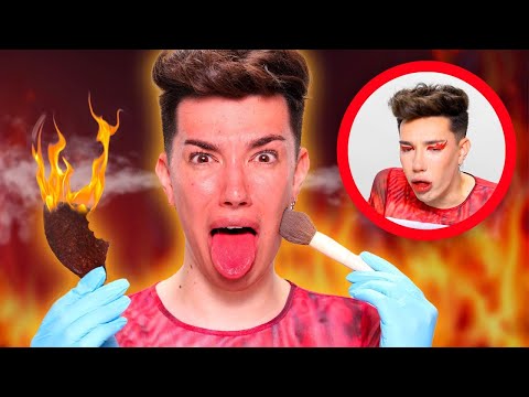 Видео: Делаю макияж с самым острым чипсом в мире! челлендж