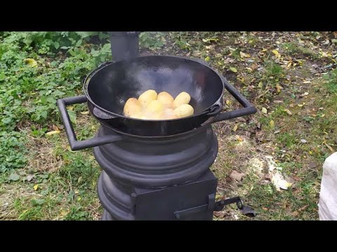 Видео: Піч для казана з автомобільних дисків.