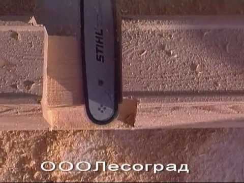 Видео: Запил чашек в профилированном брусе на месте