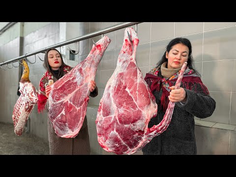 Видео: 30кг Нежной Говяжьей Ножки с Чесноком, Розмарином и Острыми Специями в Печи