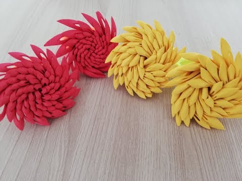 Видео: Цветы на резинках из фоамирана