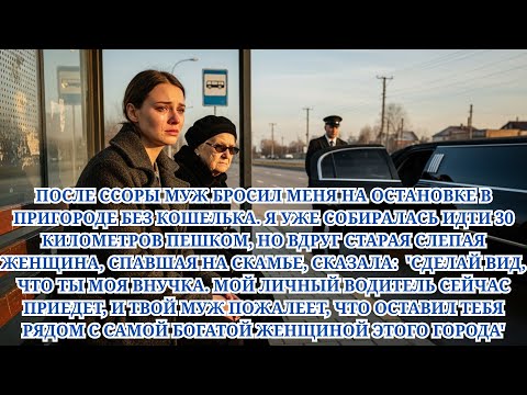 Видео: Муж оставил меня одну на остановке, и вдруг слепая женщина прошептала: «Притворись моей внучкой»...