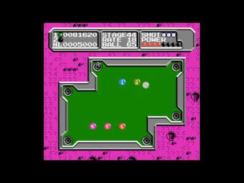 Видео: Dendy (Famicom,Nintendo,Nes) 8-bit Lunar Pool / Лунный Бассейн Stage 41-50 Прохождение