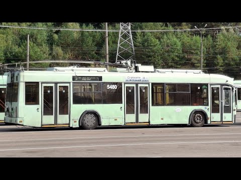Видео: Тралейбус Мінска АКСМ-321, парк. №5480, маршрут №61 (19.07.2025)