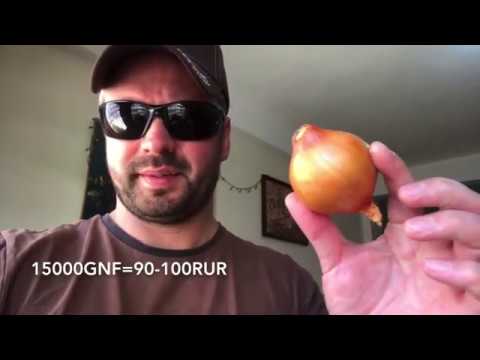 Видео: Покупаем овощи и фрукты на рынке в Африке (Гвинея, Конакри)