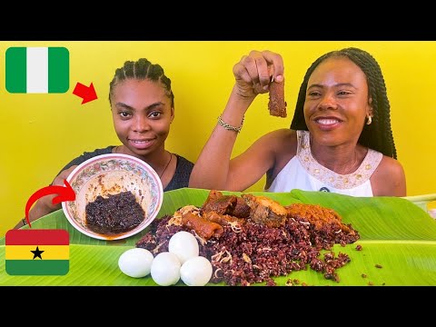 Видео: Нигерийцы впервые пробуют это популярное ганское блюдо! Waakye 🇬🇭