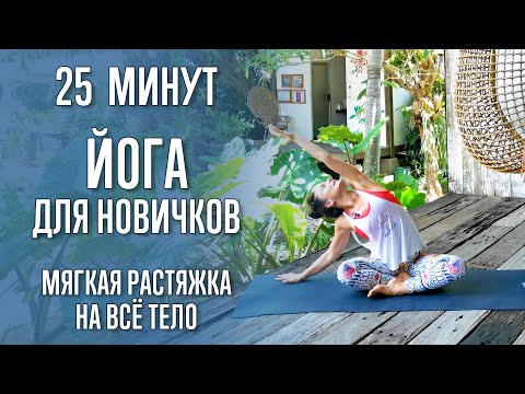 Видео: Йога для новичков (25 минут) | Мягкая растяжка на всё тело | Йога | Йога с Катрин