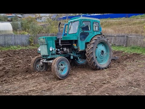 Видео: Т-40.Тест самодельных плугов из трубы. Осенняя вспашка. Мотоблок Урал