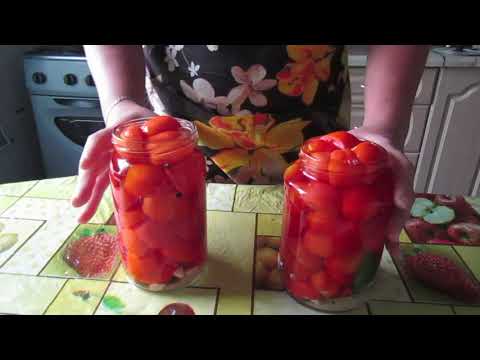 Видео: Консервированные помидоры на зиму//Помидоры дольками//