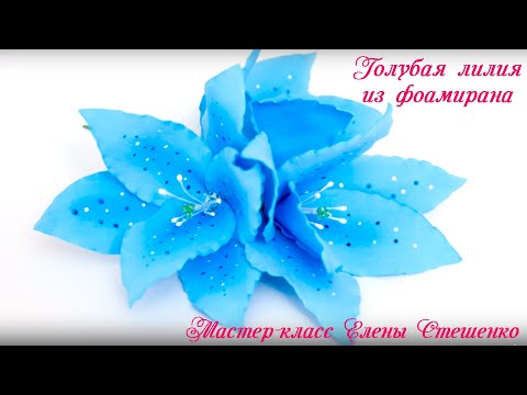 Видео: Мастер-класс "Голубая лилия из фоамирана"