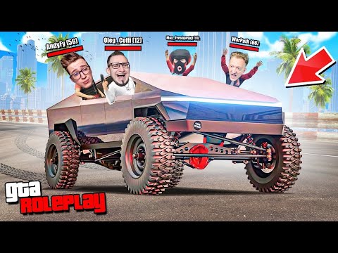 Видео: ТЮНИНГ TESLA CYBERTRUCK НА 500.000$ ! РЕАКЦИЯ БАНДЫ ЮТУБА НА МОЙ КИБЕРТРАК ! (GTA 5 RP)