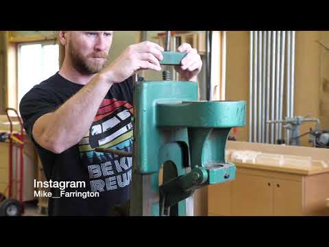 Видео: Массивный долбёжный станок-монстр. Долбёжный станок Powermatic 400 с полым долотом.