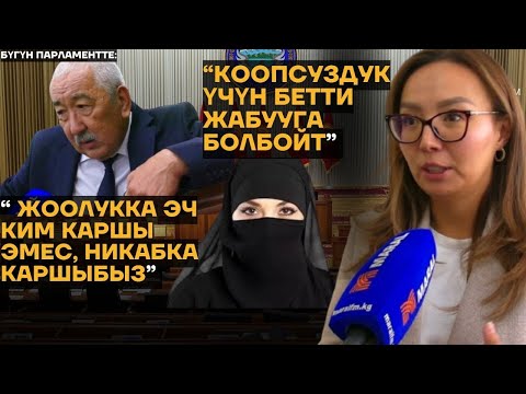 Видео: Сунушталып жаткан мыйзам: Никабка тыюуу салуу, даават иштерин жөндөө боюнча депутаттардын пикири