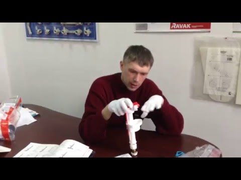 Видео: Обзор шар крана с нижней подачей от чешской компании Alca Plast,модель A18 1/2"