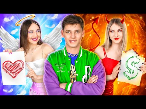 Видео: Ангел vs Демон Контролируют Мою Жизнь! Хорошая vs Плохая Девушка