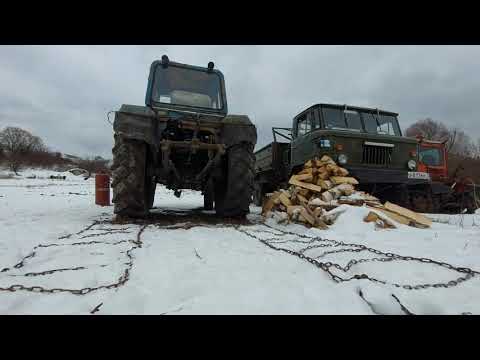 Видео: Ставлю цепи на колёса МТЗ-80! Персидский ковёр на капот трактора!