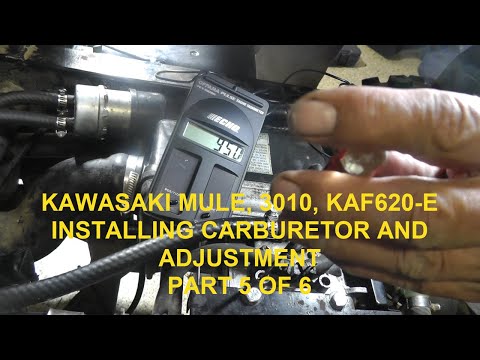 Видео: Kawasaki Mule 3010, Установка и регулировка карбюратора: Часть 5 из 6