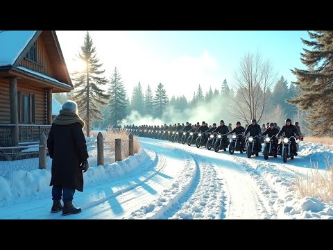 Видео: Вдова приютила 15 дрожащих от холода байкеров — а утром к ней приехали 800 Hells Angels....