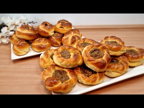 Видео: Дрожжевые булочки с курагой и орехом.Сладкая выпечка.