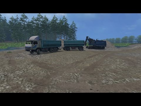 Видео: Farming Simulator 2015 Варваровка #2 Возим гравий