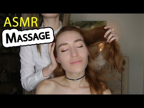 Видео: ASMR Лечебный Массаж Головы, Лица, Плеч * Расчесывание Волос, Белый Шум