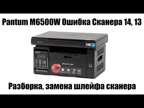 Видео: Pantum M6500 (W) Ошибка сканера 14, 13 Разборка Замена шлейфа