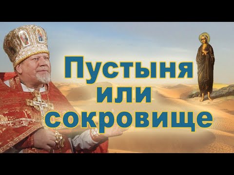 Видео: Пустыня или сокровище. Проповедь священника Георгия Полякова в 5-ю Неделю Великого поста.