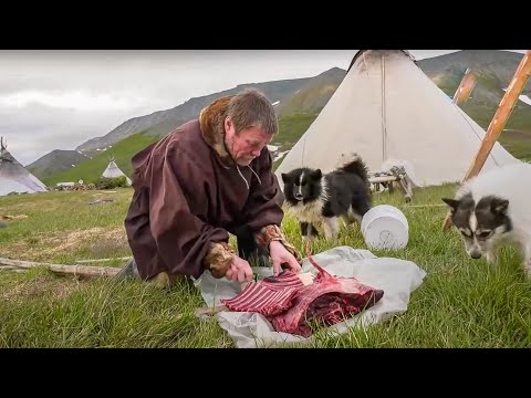 Видео: Жизнь на Крайнем Севере. Рыбалка. Чум. Оленина. Мороз -40 | Полярные истории. Избранное