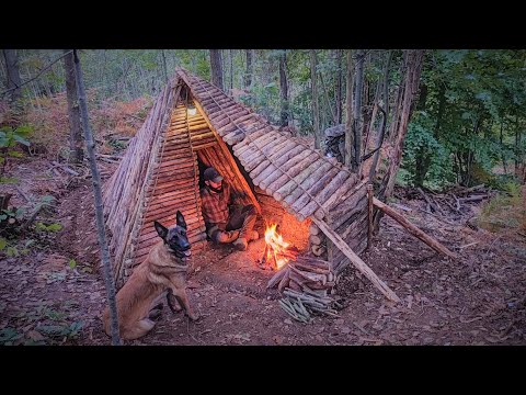 Видео: Кемпинг в лесном приюте: строительство костровой ямы, приготовление пищи на костре