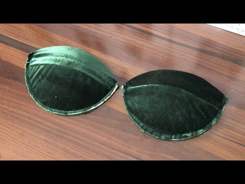 Видео: Простой способ обтянуть чашечку бюстгальтера тканью и подкладкой для корсета