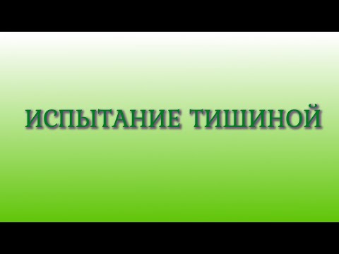 Видео: Испытание тишиной