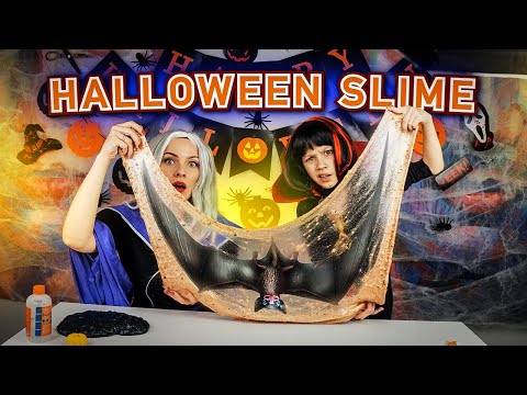Видео: СЛАЙМ Челлендж на ХЕЛЛОУИН У кого самый жуткий Slime Box / Вики Шоу
