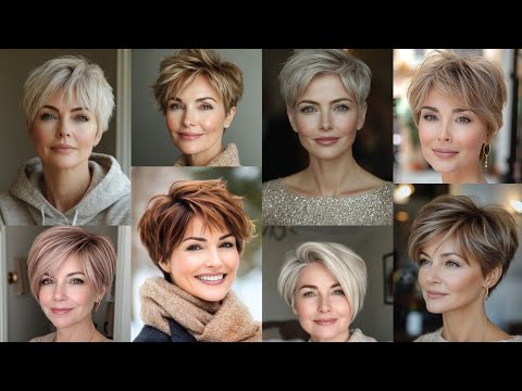 Видео: Короткая стрижка и прическа для женщин старше 60 лет / тренд 2025 года